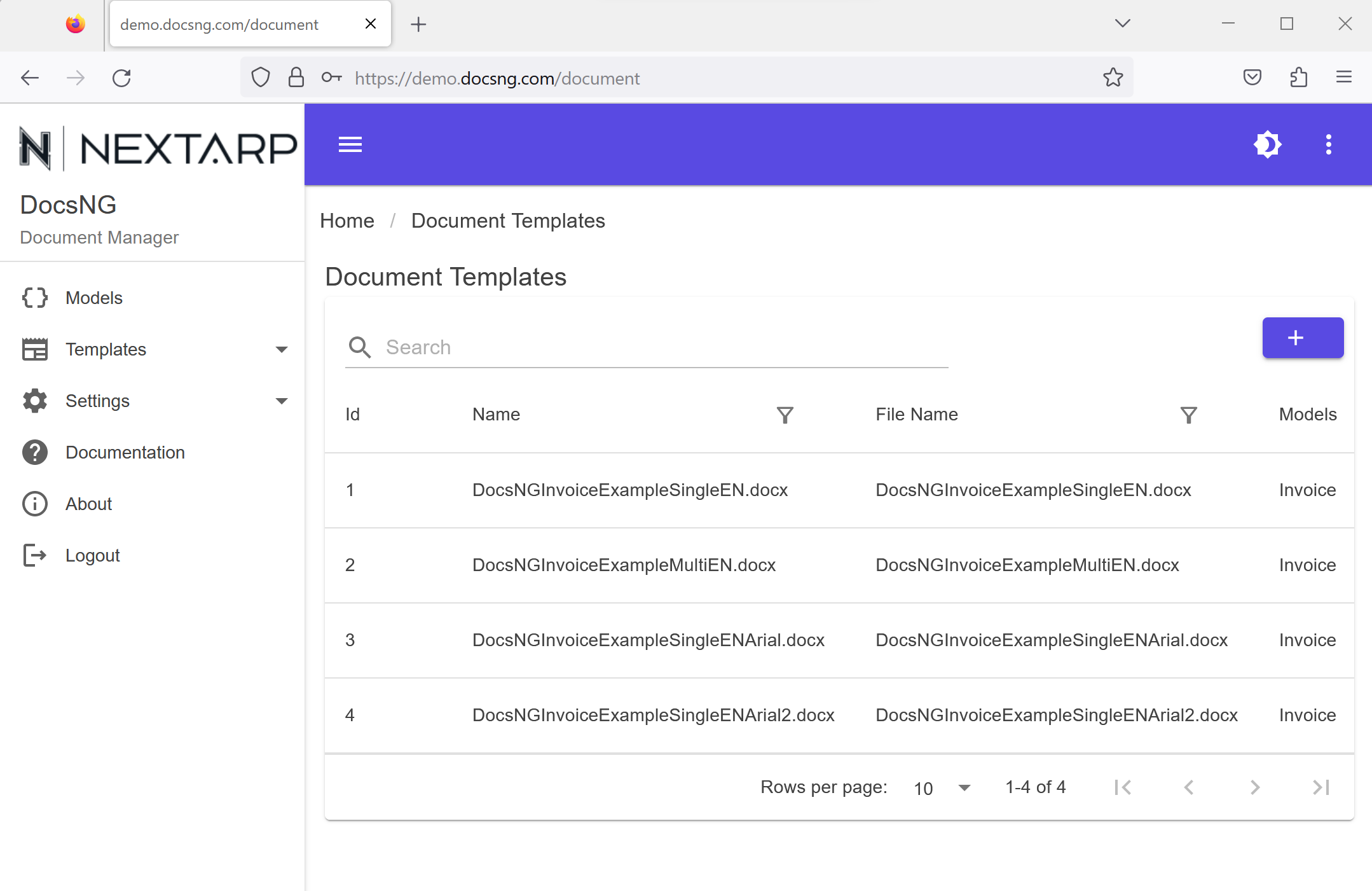 TemplateSelectionScreen